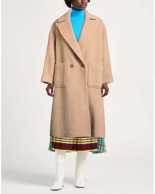 Eleventy Natural Camel Coat Wool, Alpaca Wool