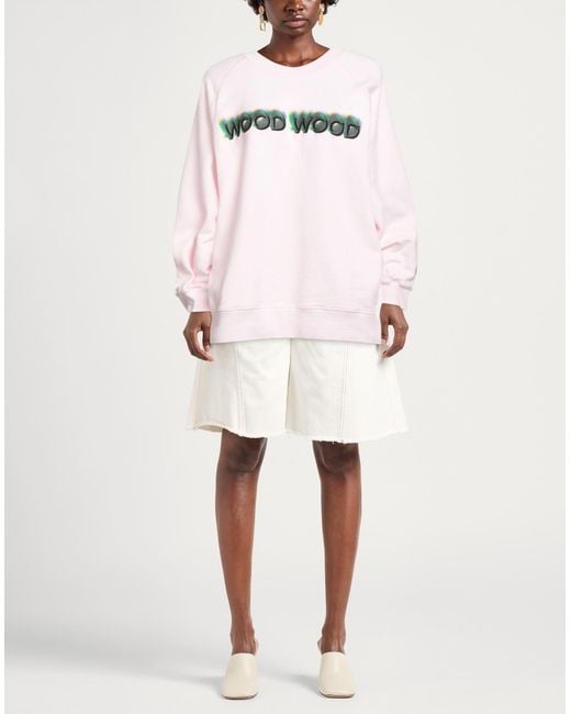 WOOD WOOD Pink Sweatshirt Cotton