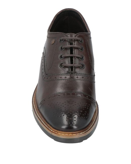 Base London Brown Dark Lace-Up Shoes Leather for men