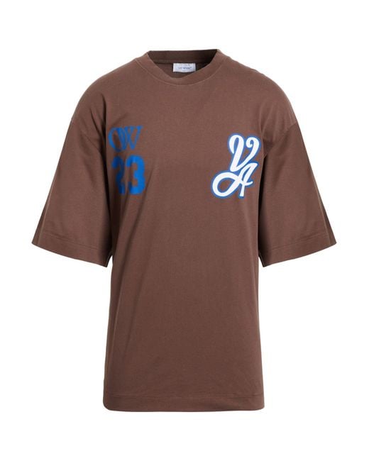 Off-White c/o Virgil Abloh Brown T-Shirt for men