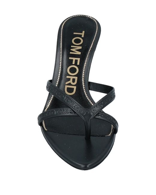 Tom Ford Black Thong Sandal