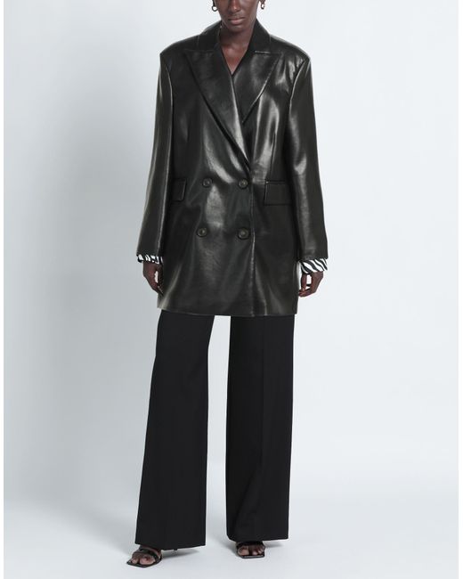 Manteau long Erika Cavallini Semi Couture en coloris Black