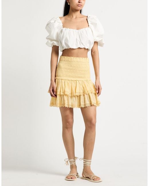 Isabel Marant Natural Mini Skirt Cotton