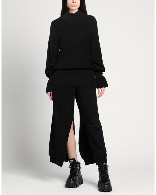 Manila Grace Black Turtleneck Acrylic, Wool, Viscose