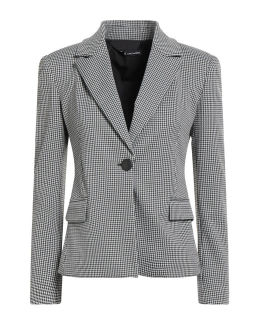 Cristinaeffe Gray Blazer Polyester, Polyamide, Elastane