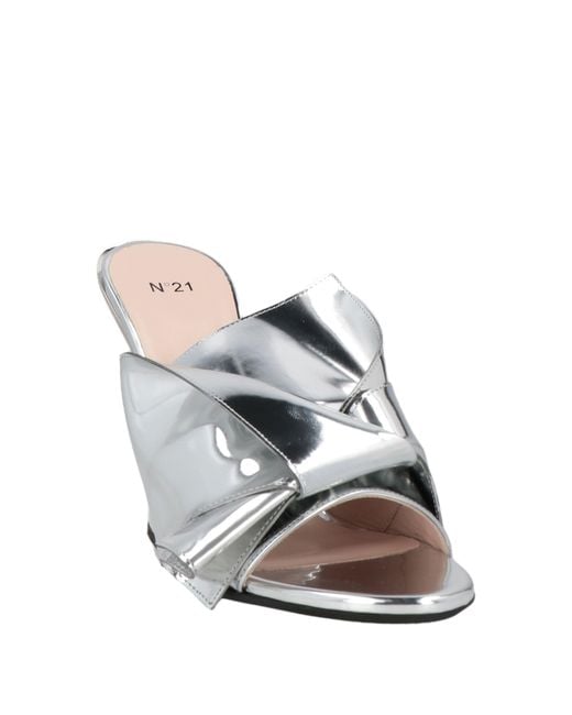 N°21 White Sandals Textile Fibers