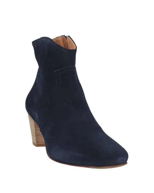Strategia Blue Ankle Boots Leather