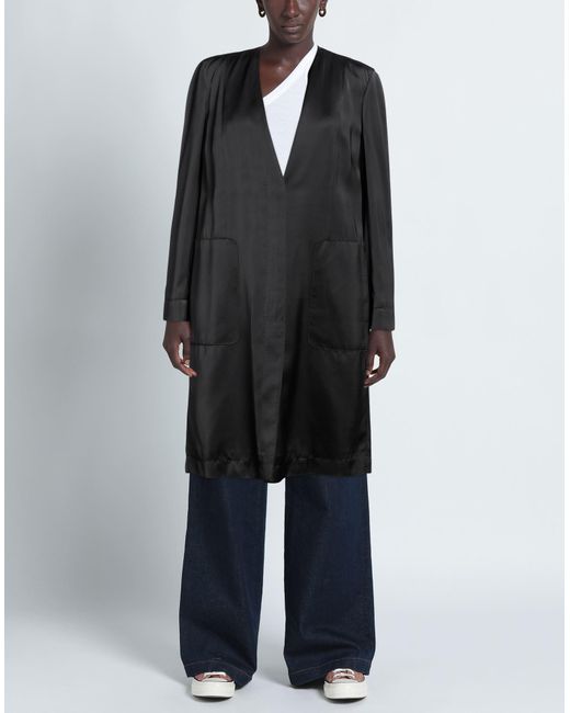 Agnona Black Overcoat & Trench Coat
