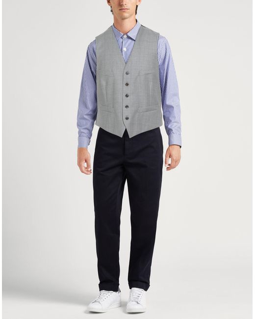 Brooks Brothers Gray Tailored Vest Wool for men