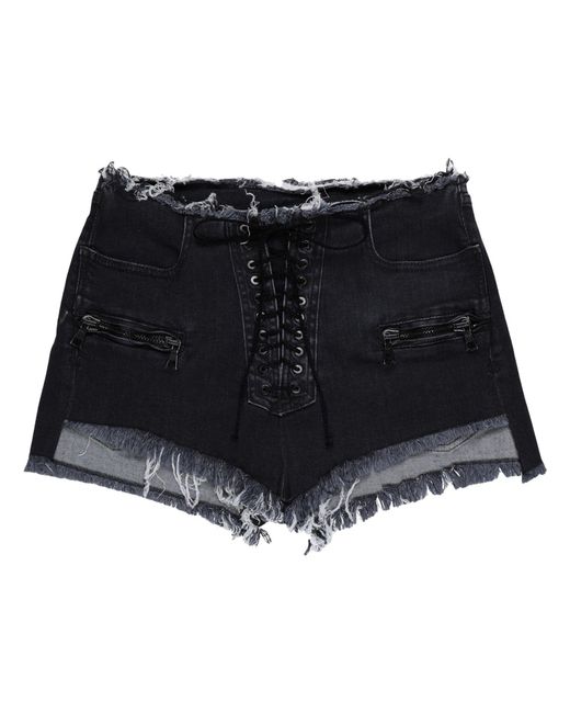 Unravel Project Black Denim Shorts