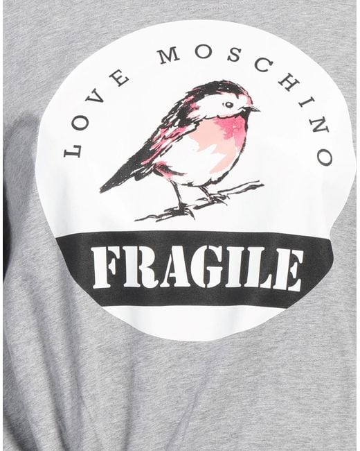Camiseta Love Moschino de color Gray