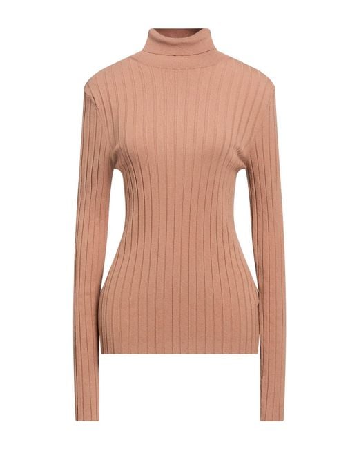 Erika Cavallini Semi Couture Pink Turtleneck Viscose, Polyester