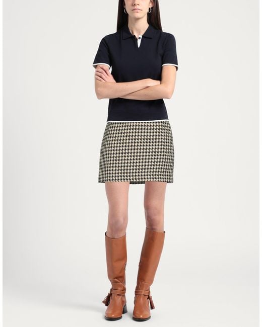 5 PROGRESS Natural Mini Skirt Polyester, Viscose, Wool