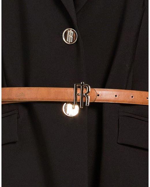 Fracomina Black Blazer Polyester, Elastane