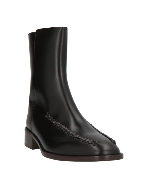 Hereu Black Ankle Boots Leather