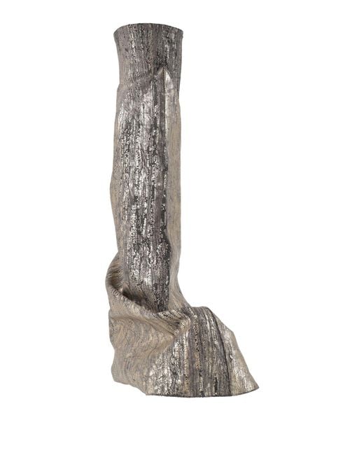 Rick Owens White Boot Leather for men