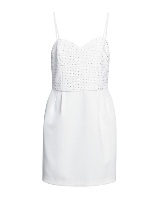 Blugirl Blumarine White Mini Dress Polyester, Elastane
