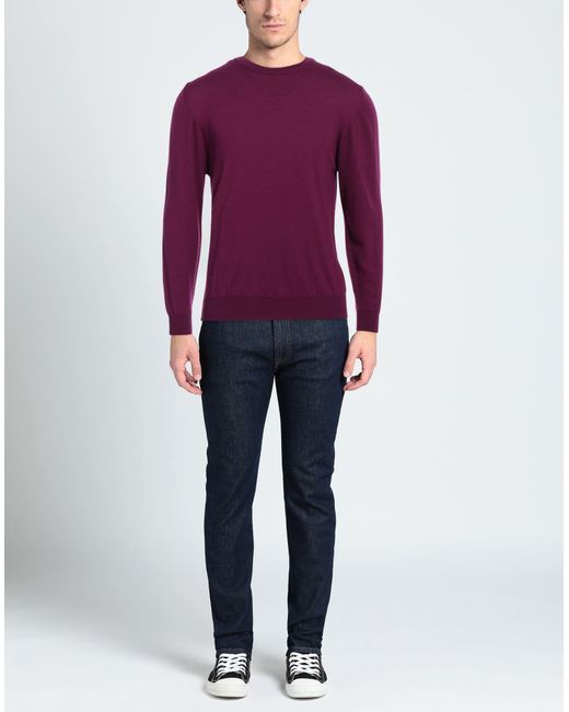 Grifoni Purple Sweater Virgin Wool for men