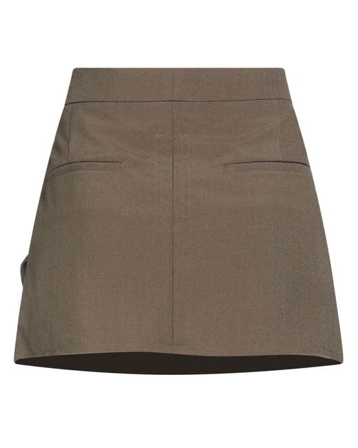 Rick Owens Brown Mini Skirt