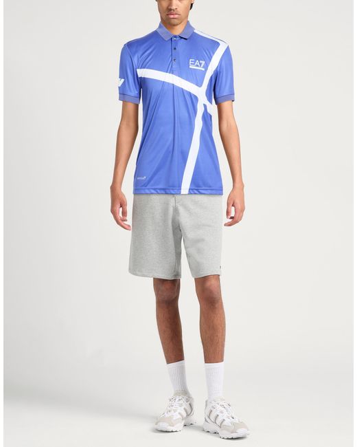 EA7 Blue Polo Shirts for men