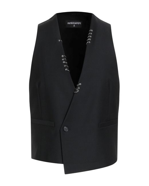 Patrizia Pepe Black Tailored Vests for men