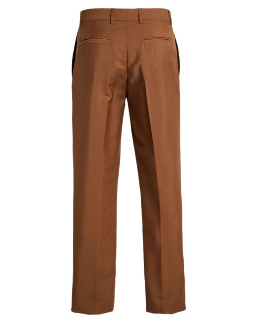 Versace Brown Pants Mohair Wool, Virgin Wool for men