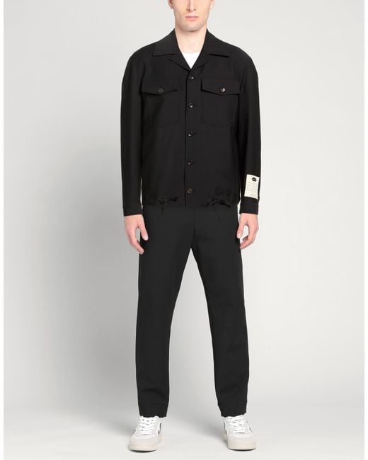 NEW YORK RESIDENT Black Jacket Polyester, Virgin Wool, Elastane for men