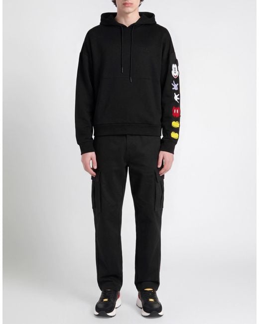 Iceberg Black Sweatshirt Polyamide, Cotton for men