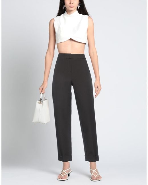 Please Gray Pants Polyester, Elastane
