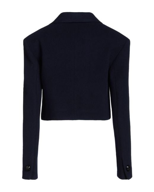 MSGM Blue Blazer Virgin Wool, Polyamide