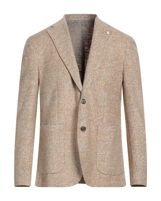 L.b.m. 1911 Natural Sand Blazer Cotton, Acrylic, Polyester, Virgin Wool for men