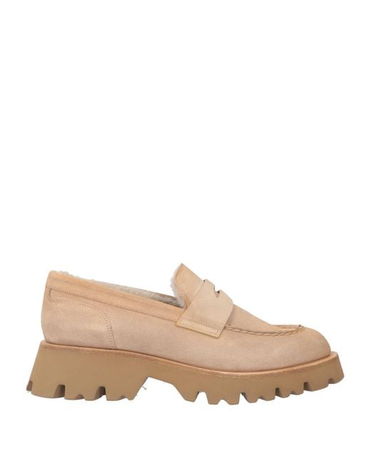 Santoni Natural Loafers Shearling
