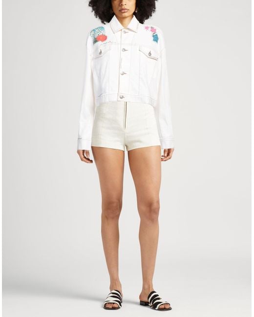 Marni White Denim Outerwear Cotton, Elastane, Cow Leather