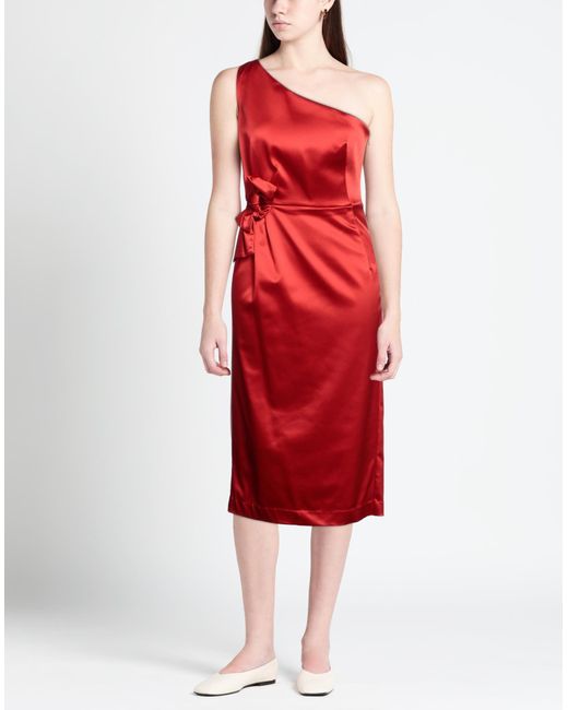 P.A.R.O.S.H. Red Midi Dress