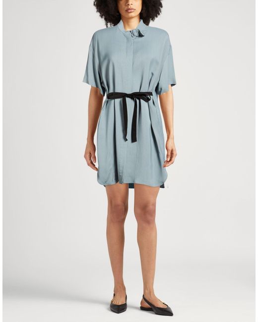 Department 5 Blue Mini Dress Viscose, Elastane