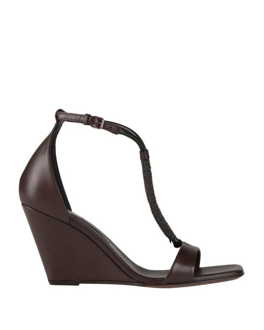 Brunello Cucinelli Brown Sandals Leather