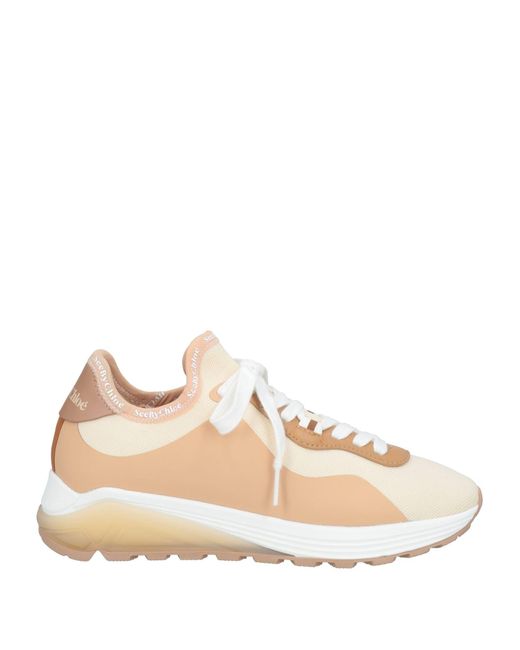 See By Chloé Natural Sneakers Leather, Textile Fibers