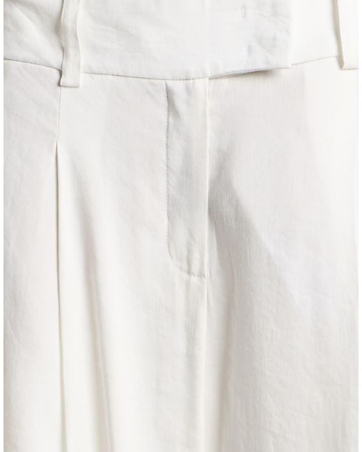 Seductive White Pants Linen, Viscose, Elastane