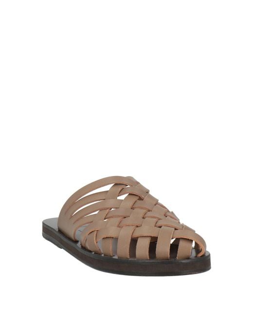 Ancient Greek Sandals Brown Taupe Mules & Clogs Cowhide