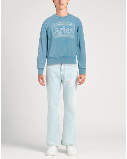 Aries Blue Azure Sweatshirt Cotton for men