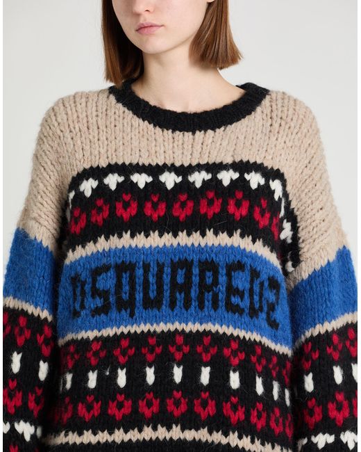 DSquared² Blue Sweater Alpaca Wool, Polyamide