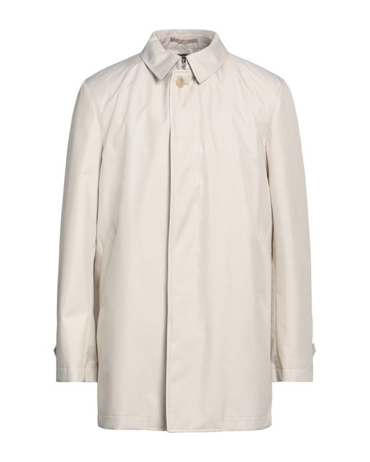 Paoloni White Overcoat & Trench Coat for men