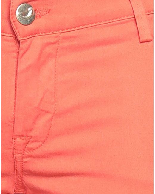 Jacob Coh?n Red Shorts & Bermuda Shorts Cotton, Lyocell, Elastane