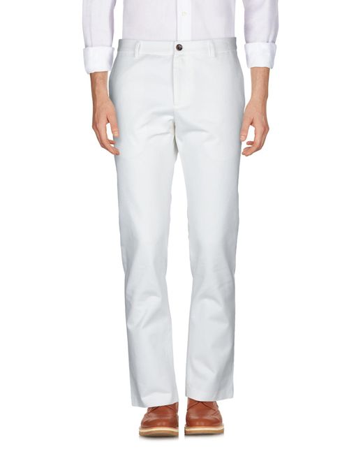 Gucci Cotton Casual Pants in White for Men - Lyst