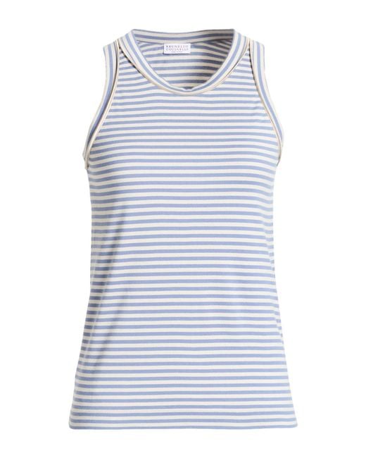 Brunello Cucinelli Blue Tank Tops