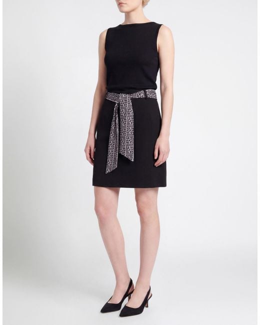 Gaelle Paris Black Mini Skirt Polyester, Elastane