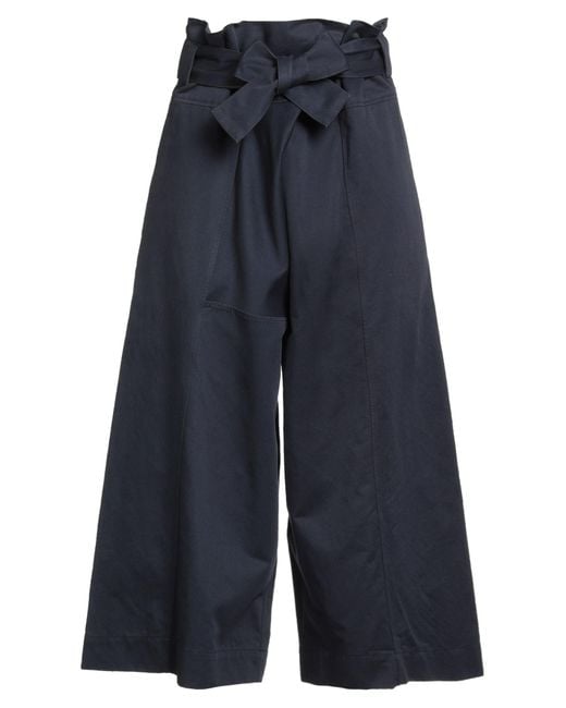 Marni Blue Pants Cotton, Linen