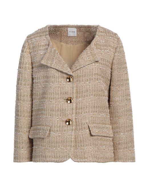 St. John Natural Jacket Rayon, Polyamide, Metallic Polyester, Polyester