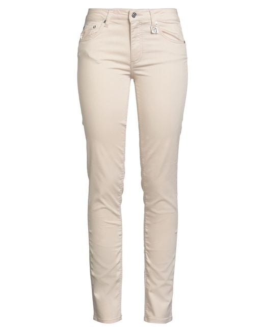 Liu Jo Natural Pants Cotton, Polyester, Elastane