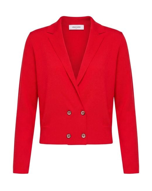 Gran Sasso Red Cardigan